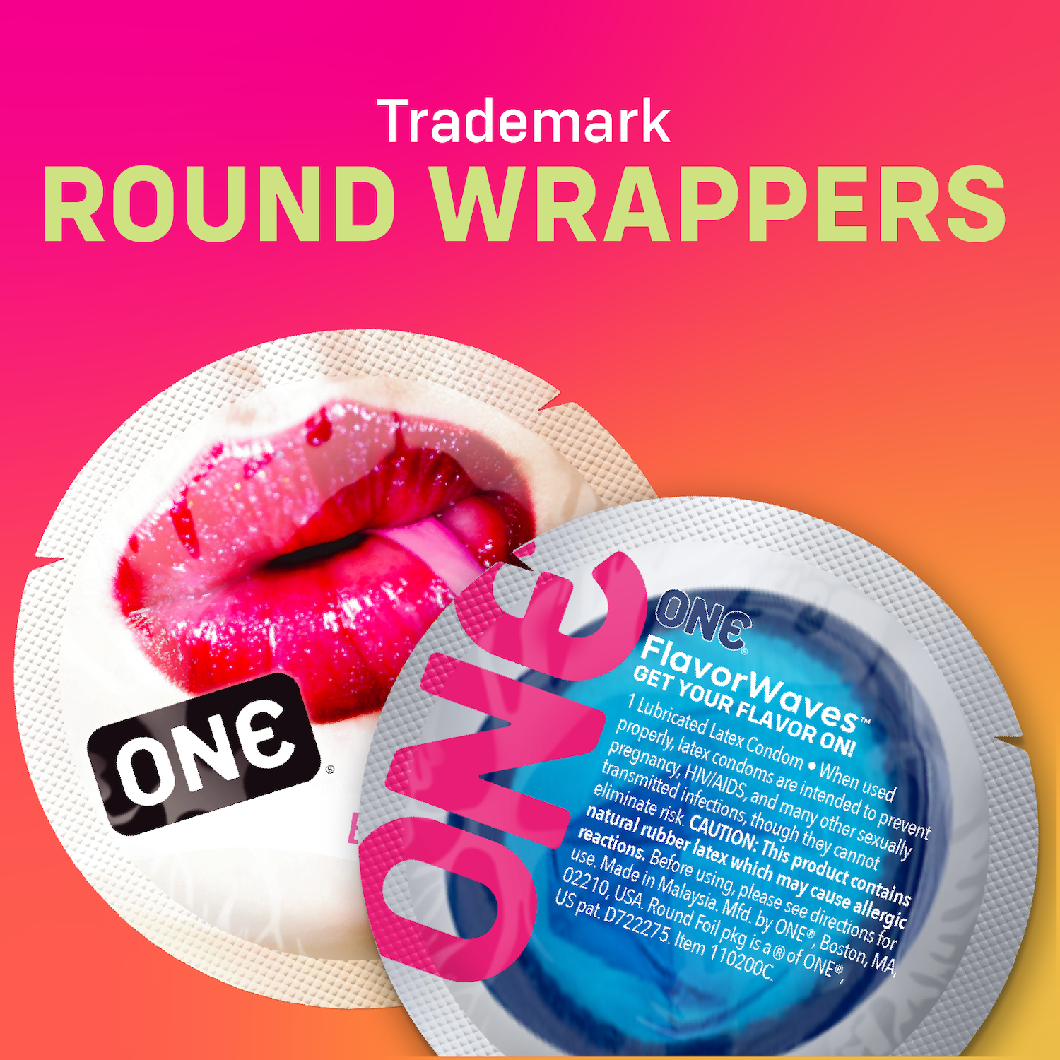 ONE «Flavor Waves» 12 tasty condoms - vegan & without harmful ingredients